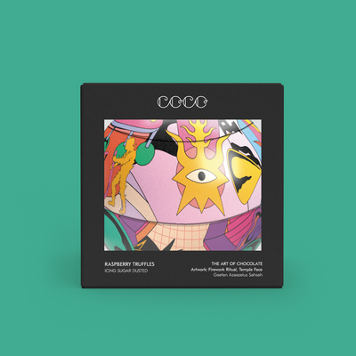 Raspberry Truffles Bauble Tin 100g